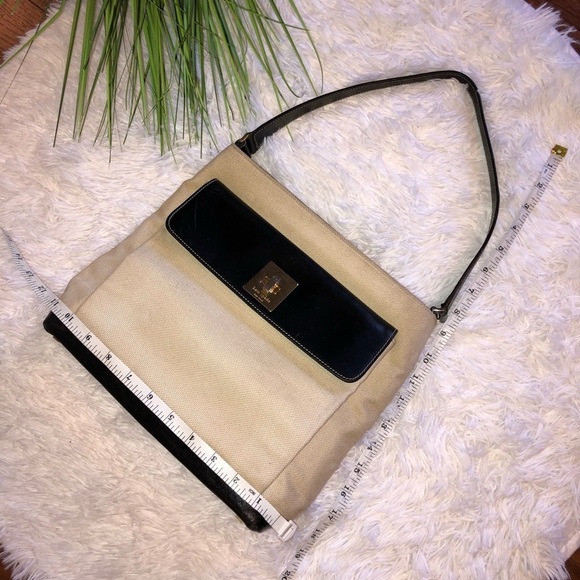 RARE FIND Kate Spade Vintage Tan Black Handbag - Picture 2 of 10